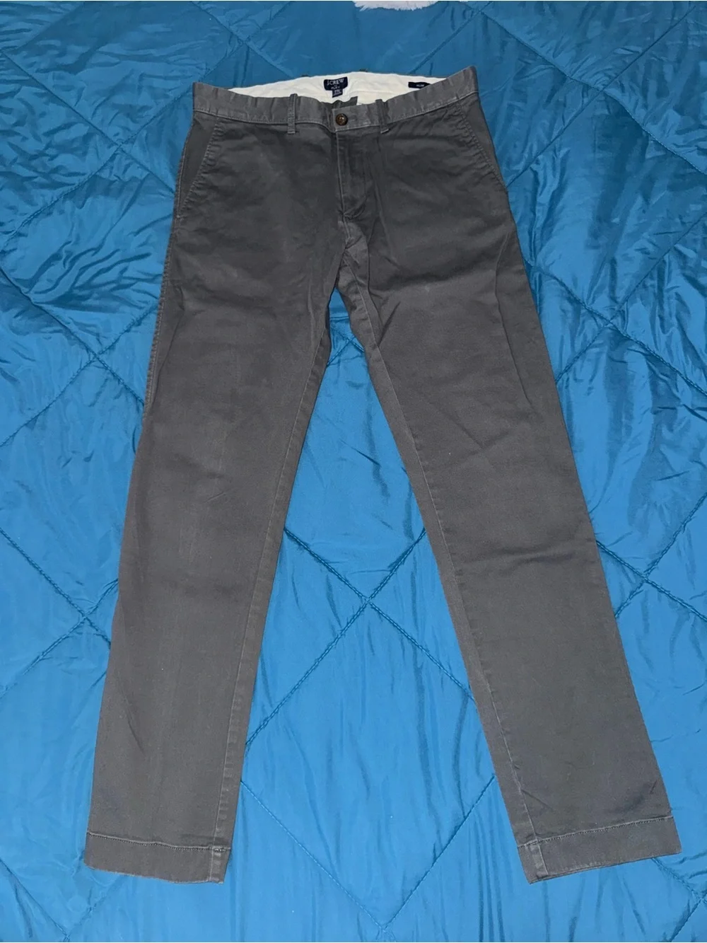 J. Crew Men's Charcoal Straight Chino Pants